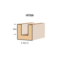 Ultra Straight Router Bit 6.4 x 20mm Tungsten Carbide Tipped 1/4 Shaft