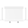 Peak Black Aluminium Deck Balustrade Support 2 Pack - Heavy Duty - 107mm x 50mm - SuperSaverAU - view 3