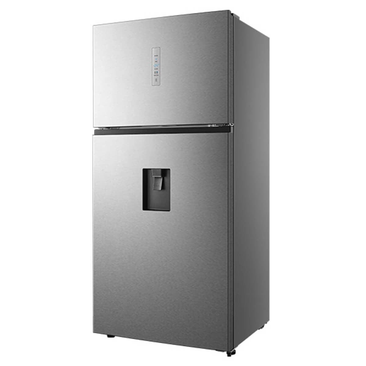 Hisense 496L Top Mount Fridge - Stainless Steel - Non-Plumbed Water Dispenser - Frost Free - HRTF497SW