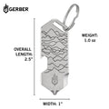 Gerber Silver Hills Multi-Tool Keychain Shard - Driver, Opener & Pry