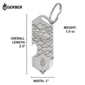 Gerber Dt Silver Hills Multitool Keychain Shard - 1 Pack - 69.9mm x 152mm - Silver - Lightweight & Portable - SuperSaverAU - view 3