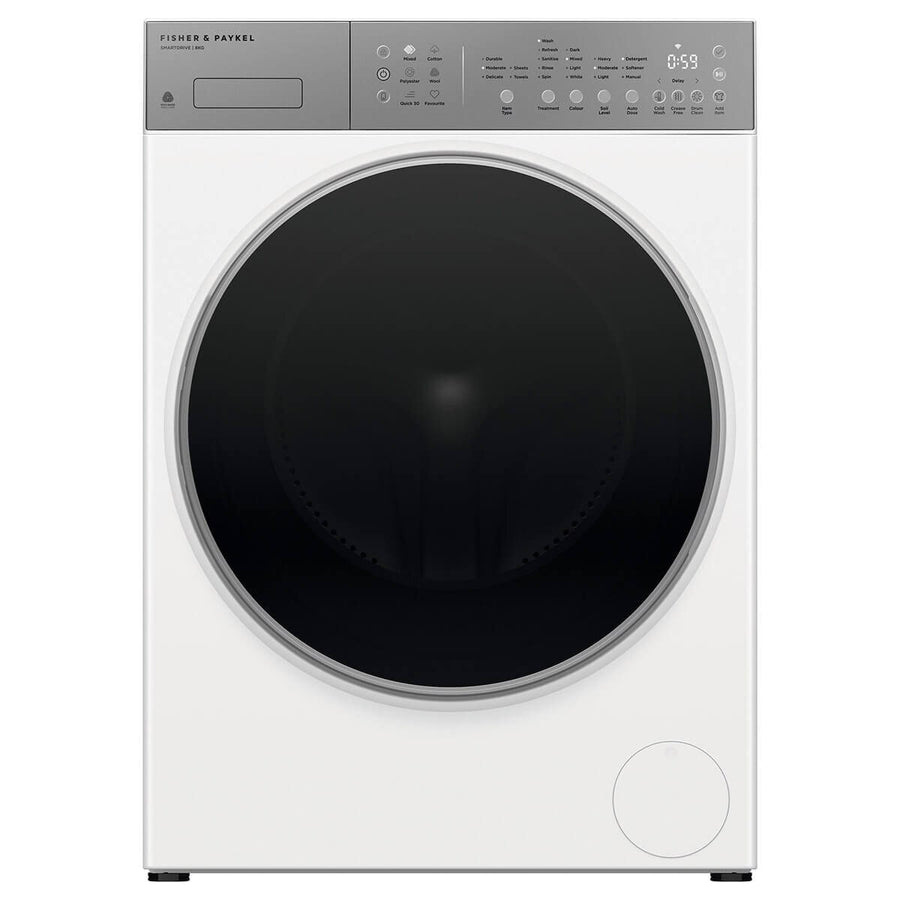 Fisher & Paykel Series 5 8kg Front Loader - White, Auto Dose, Steam Refresh, 5 Star Energy - WH8060J5