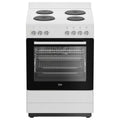 Beko 60cm Electric Freestanding Oven - White, Solid Hotplates, 72L Oven, SteamShine Cleaning - BFCB60EMW