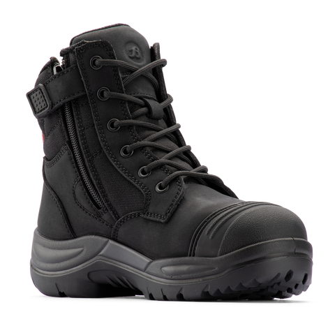 Bata Industrials Women’s Black Luna Side Zip Safety Boot US Size 7 - Durable - Comfortable - Easy Access - SuperSaverAU - view 1