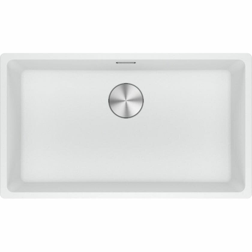 Franke Maris 720mm topmount granite sink - Polar White, extension drainer included - MRG610-72PWFPC