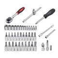53 Piece Metric Socket Wrench Set 1/4 Inch (0.64 cm) Drive with Flexible Extension Bar and Ratchet - view 3