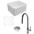 Turner Hastings Novi 50 Butler Sink Pack - Chrome Ludlow Pull Out Mixer Tap - PKG036