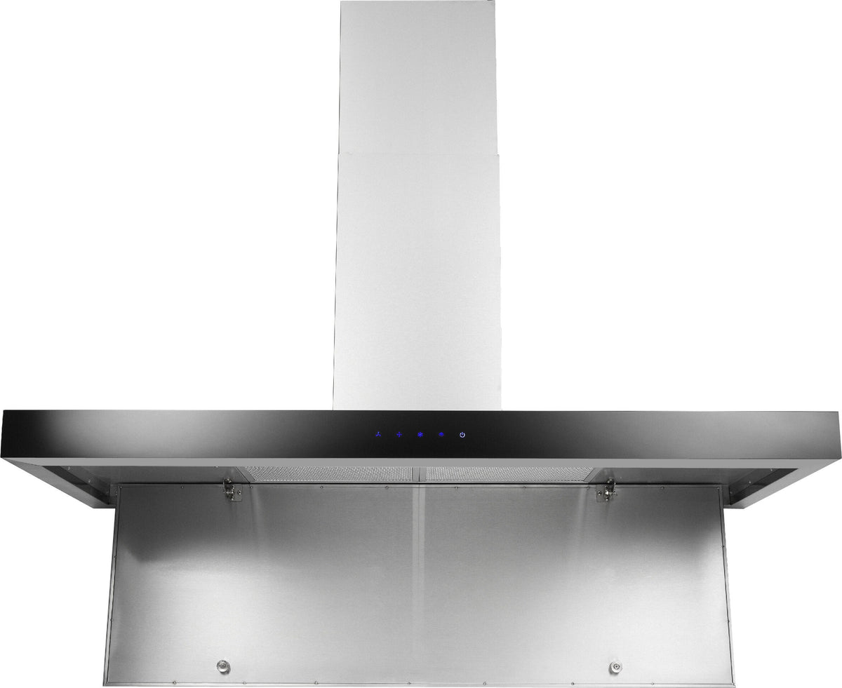 Glem Gas Quiet Air 120cm canopy rangehood - stainless steel, off-board motor, touch control - GQA120TBLED
