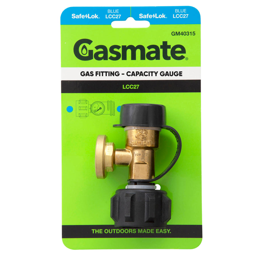 Gasmate Capacity Gauge Adaptor Brass LCC27 Gas Bottle Fuel Level Indicator