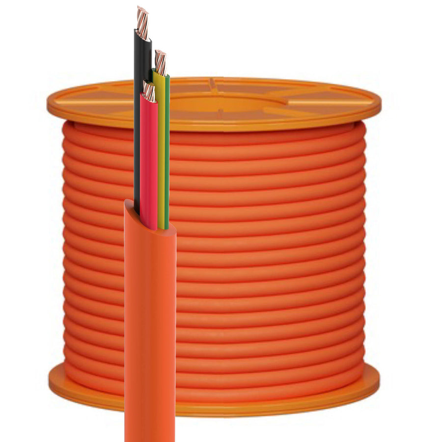 Deta 5m 450/750V V90 4.0mm 2-Core+E 1-Phase Cable, Orange