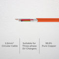 Deta 5m 16A TPS 2.5mm 4 Core E 3 Phase Cable - Orange - Reliable Power Distribution - SuperSaverAU - view 2
