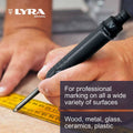 Lyra Carpenters Pencil - 2B - Stainless Steel - All Surface Use - SuperSaverAU - view 4
