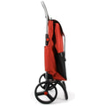 Rolser I-Max Urban Big Wheel Folding Trolley - Large Wheels, Front Mesh Zip Pocket, Red - R-IMX505-1027