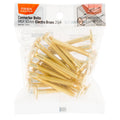 Taskmaster M6 x 50mm Electro Brass Connector Bolts - 20 Pack