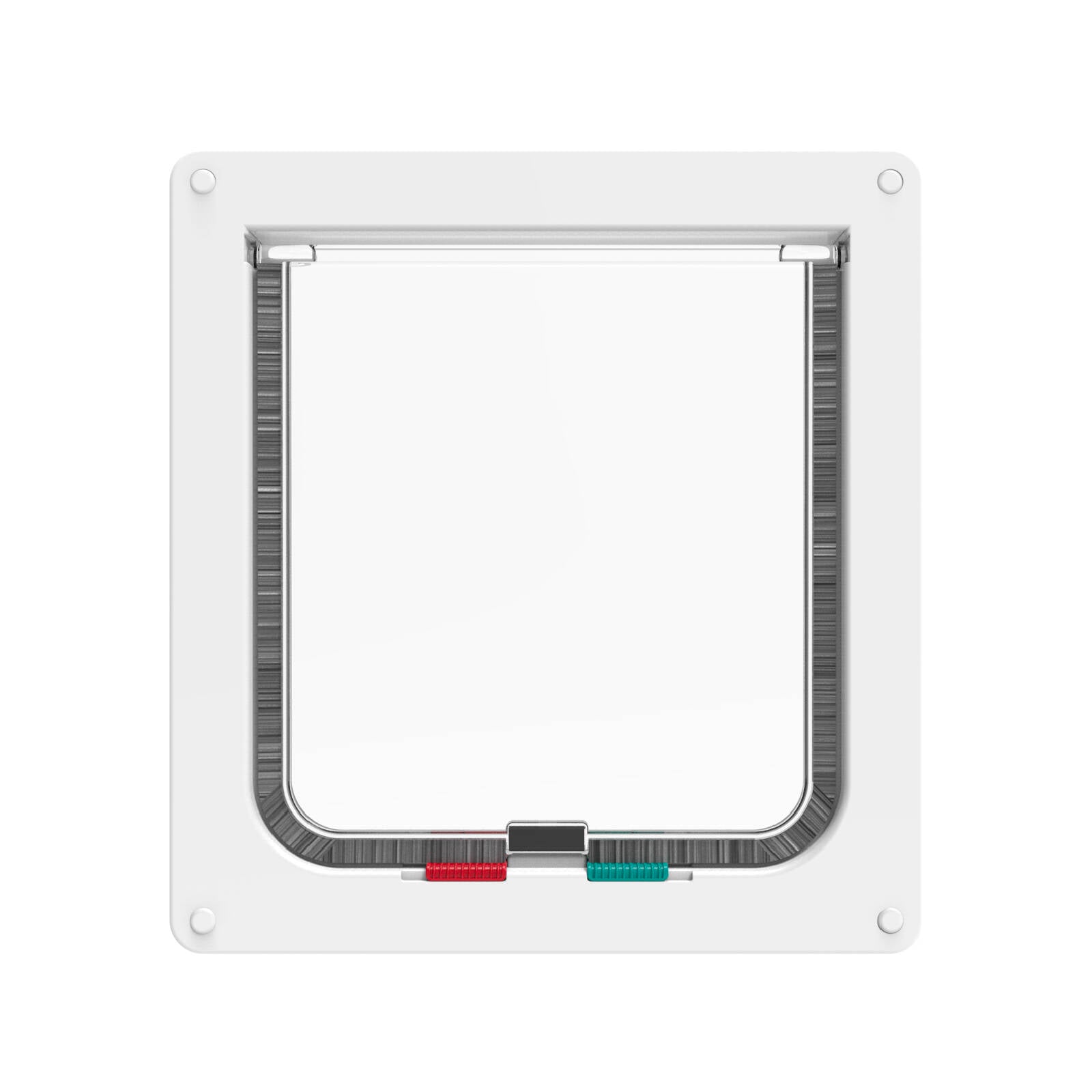 Hakuna Pets Small Cat Flap - White - 190 x 200mm Frame - 4-Way Locking