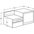 Westinghouse 110cm Elevated Electric Stove - 80L Fan Forced, Separate Grill, Left Hand Oven - WDE143WCB-L
