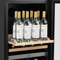 LeCavist 105 Bottle Dual Zone Wine Cabinet - Black - Triple-Layer Glass Door - LEK1052ZPV