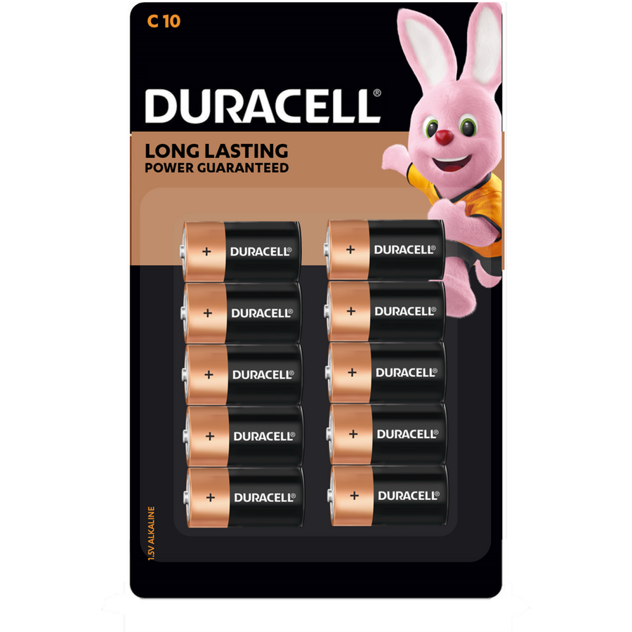 Duracell Coppertop C Batteries - 10 Pack - Alkaline - Long Lasting Power - SuperSaverAU - view 1