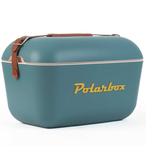 Polarbox Classic 20L Cooler - Retro Design, Thermal Insulation, Leather Shoulder Strap - PLBC20M