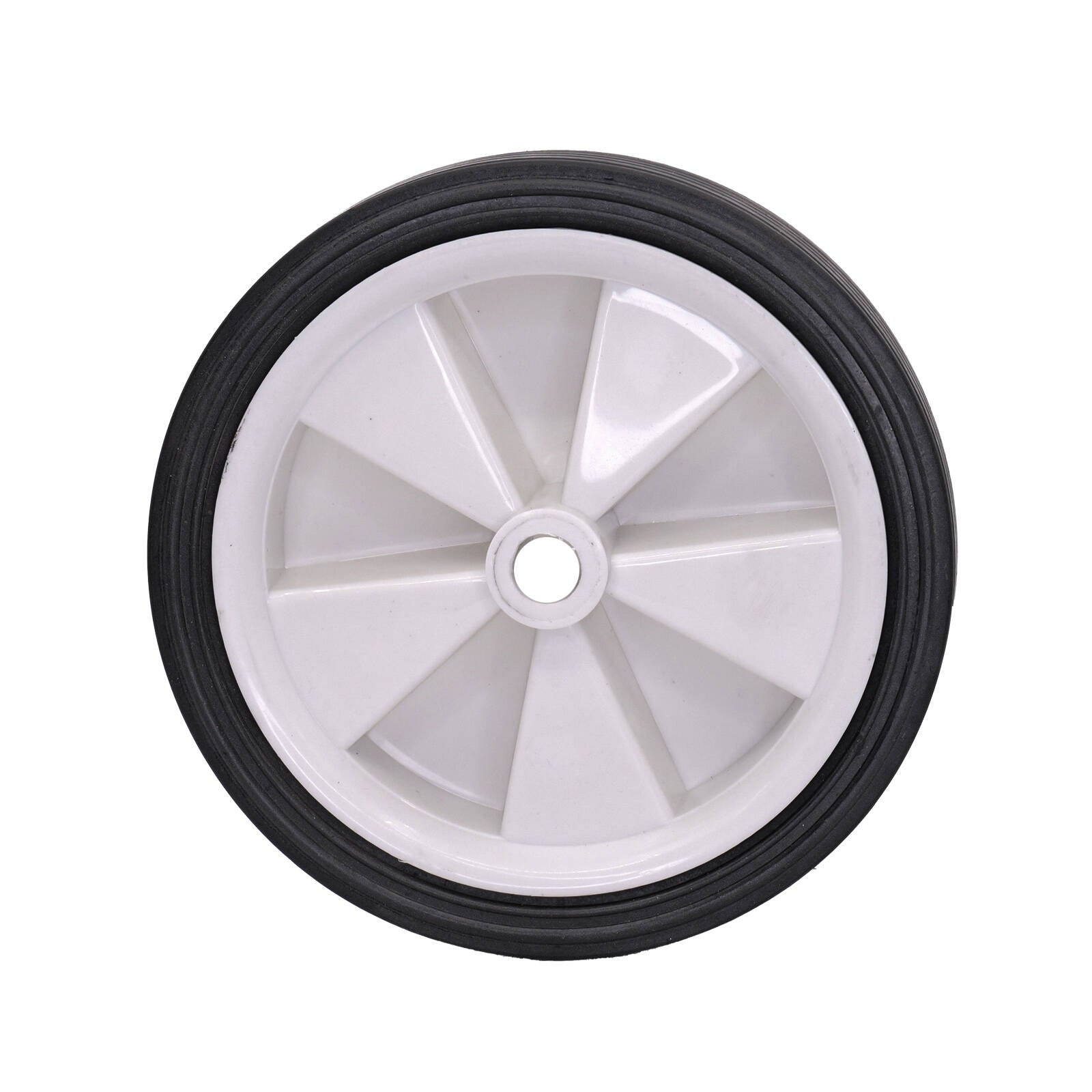 Move It 150mm Black Rubber Tyre with White Plastic Centre, Solid, 50kg Load