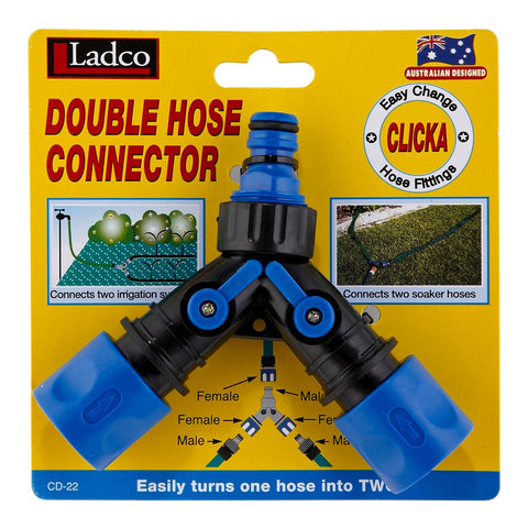 Ladco Double End Coupling Hose Fitting - 14mm - Plastic - Irrigation Use - SuperSaverAU - view 1