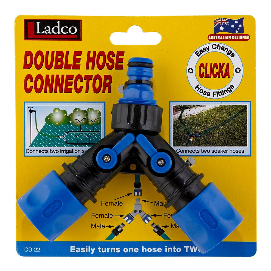 Ladco Double End Coupling Hose Fitting - 14mm - Plastic - Irrigation Use - SuperSaverAU - view 1