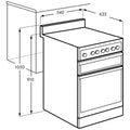 Chef 54cm Conventional Gas Freestanding Oven - White, Separate Gas Grill, Flame Failure - CFG503WCH