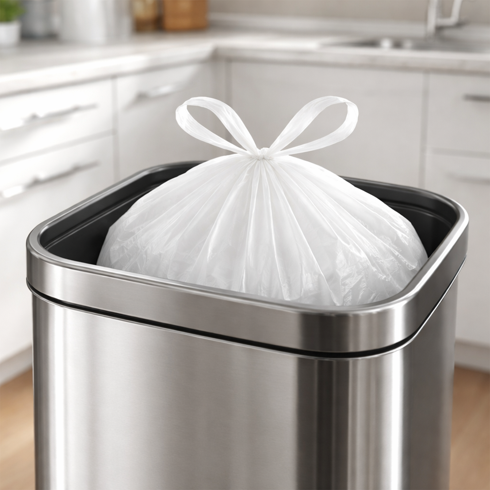 Grunt 27L White Kitchen Tie Top Rubbish Bags 100 Pack