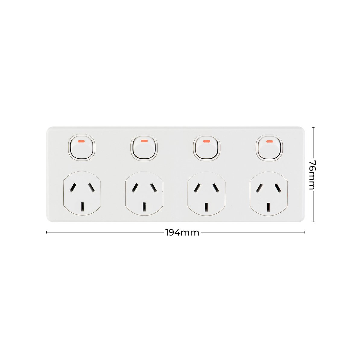 Deta Four Outlet Power Point - White - Polycarbonate - Kitchen Use - SuperSaverAU - view 4