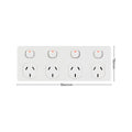 DETA Four Outlet Power Point White Polycarbonate 10A 250V for Kitchens