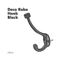 Adoored Double Black Robe Hook - 140mm Zinc Alloy - Elegant Design - SuperSaverAU - view 2