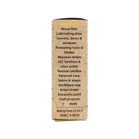 Gilly's 50g Pure Australian Beeswax Block, Food-Safe & Additive-Free