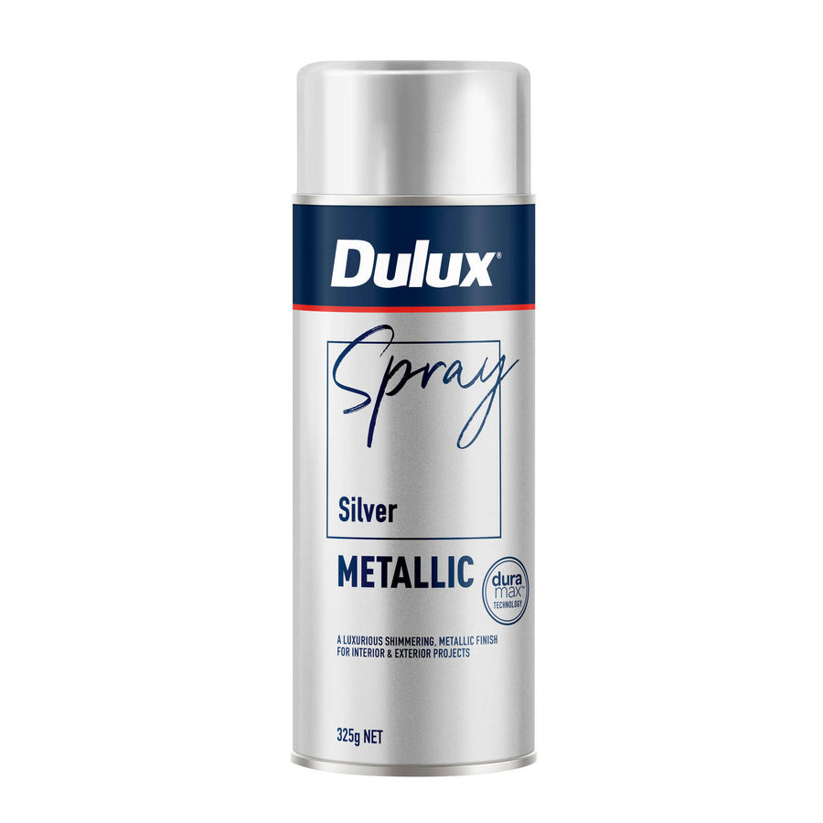 Dulux 325g Silver Metallic Effects Spray Paint, Decorative Metallic Finish for Metal, Wood & Plastic