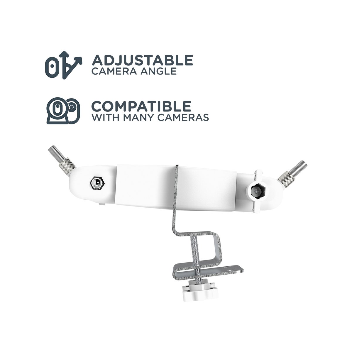 Orion Security Camera Mount 2 in 1 Clamp - 360° Swivel - 180° Tilt - Metal - SCA02 - SuperSaverAU - view 2
