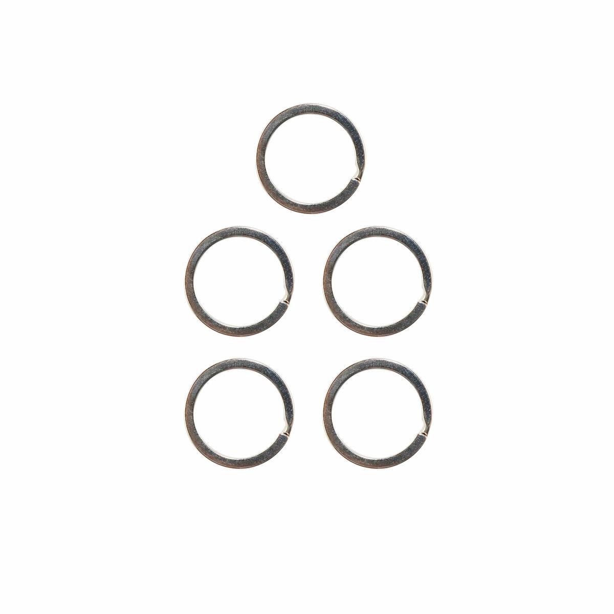 Key Essentials Split Rings - 25mm - Steel - Nickel Plated - 5 Pack - SuperSaverAU - view 1