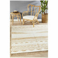 Rug Culture Parade White Handwoven Rug - Flatwoven Jute and Cotton Chenille - PRD333WHT400X300