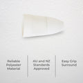 DETA White Suspension Lamp Holder B22 Bayonet Polyester 240V 6319B