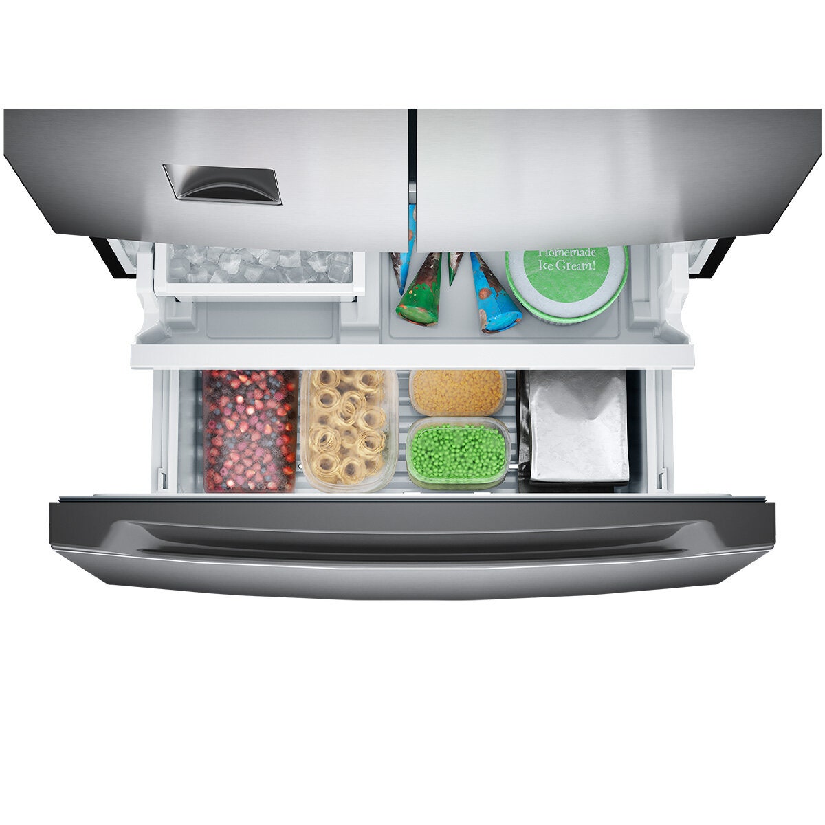 Westinghouse 565L French Door Fridge - Silver, Water Dispenser, Automatic Ice Maker - WHE5650SD