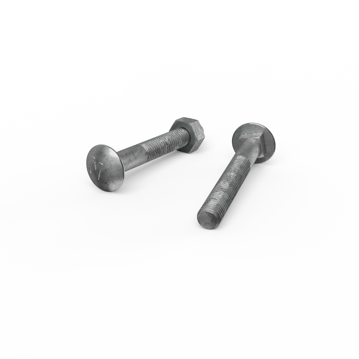 Zenith M8 x 60mm Hot Dip Galvanised Cup Head Bolts and Nuts 25 Pack - SuperSaverAU - view 2