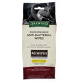 Oakwood Anti Bacterial Wipe - 200 x 150mm - 40 Pack - Biodegradable - Quick-Drying - SuperSaverAU - view 1