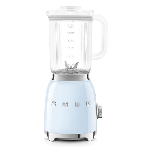 Smeg 50s Style Retro Bench Blender 1.5L - Pastel Blue - 800W Motor, 4 Preset Programs - BLF03PBAU