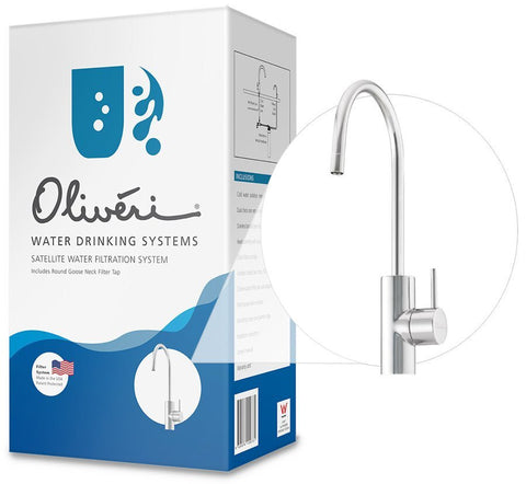Oliveri Satellite Water Filtration System - Chrome Gooseneck Spout - 1 Micron - FS7025