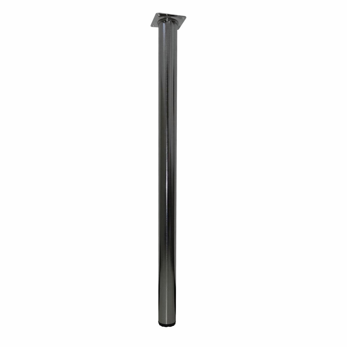Adoored Adjustable Metal Furniture Leg - 40 x 710mm - Brushed Nickel - Single Leg - SuperSaverAU - view 1