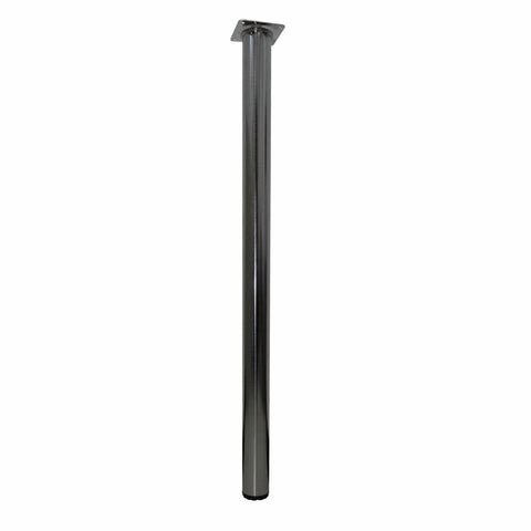 Adoored Adjustable Metal Furniture Leg - 40 x 710mm - Brushed Nickel - Single Leg - SuperSaverAU - view 1
