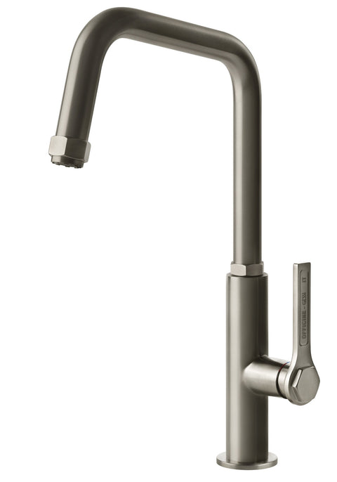 Gessi Kitchen Mixer Tap - Brushed Nickel, 360 Degree Swivel Spout, 4 Star WELS - 60051BN