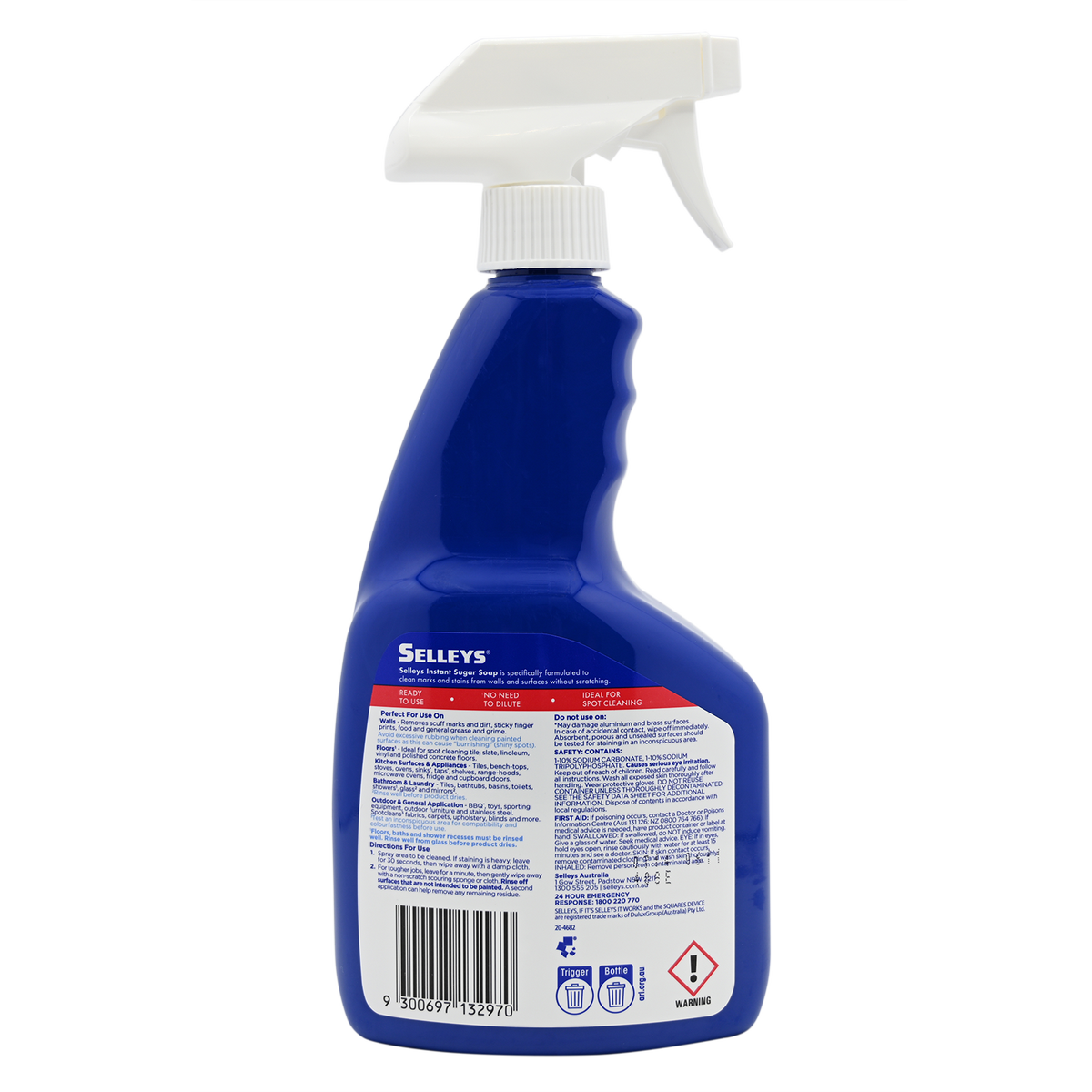 Selleys Instant Sugar Soap Spray - 750ml - Effective Cleaner for Walls & Floors - SuperSaverAU - view 3