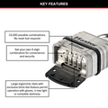 Master Lock Combination Padlock - 57mm - Stainless Steel - Resettable - SuperSaverAU - view 3