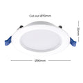 DETA X8 Metal 70mm MultiPower Tri-Colour Dimmable LED Downlight 240V White DET716