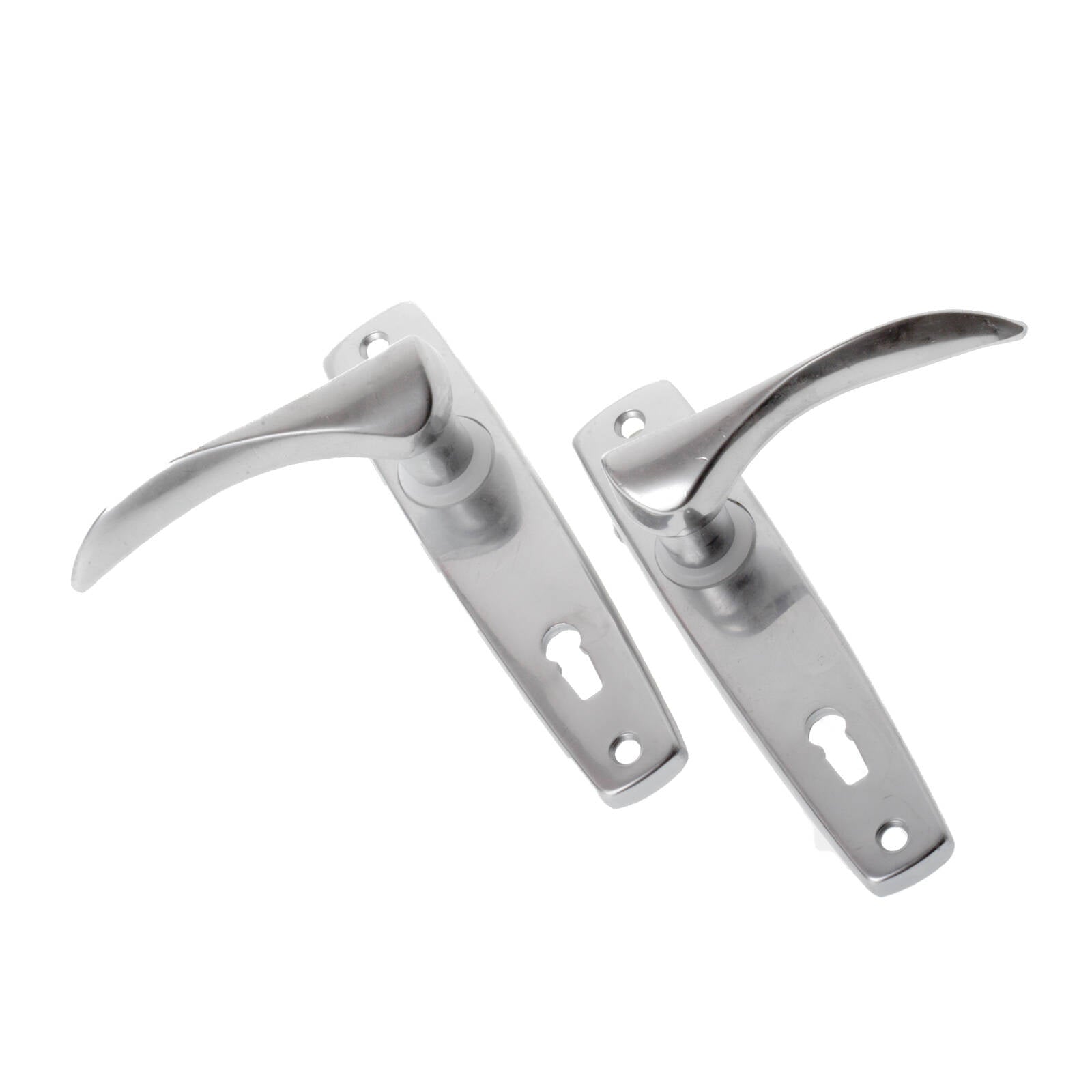 Adoored 100mm Satin Chrome Steel Lever Latch Lock Interior