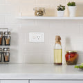 DETA Single Power Point White Polycarbonate 10A 250V Switched Outlet